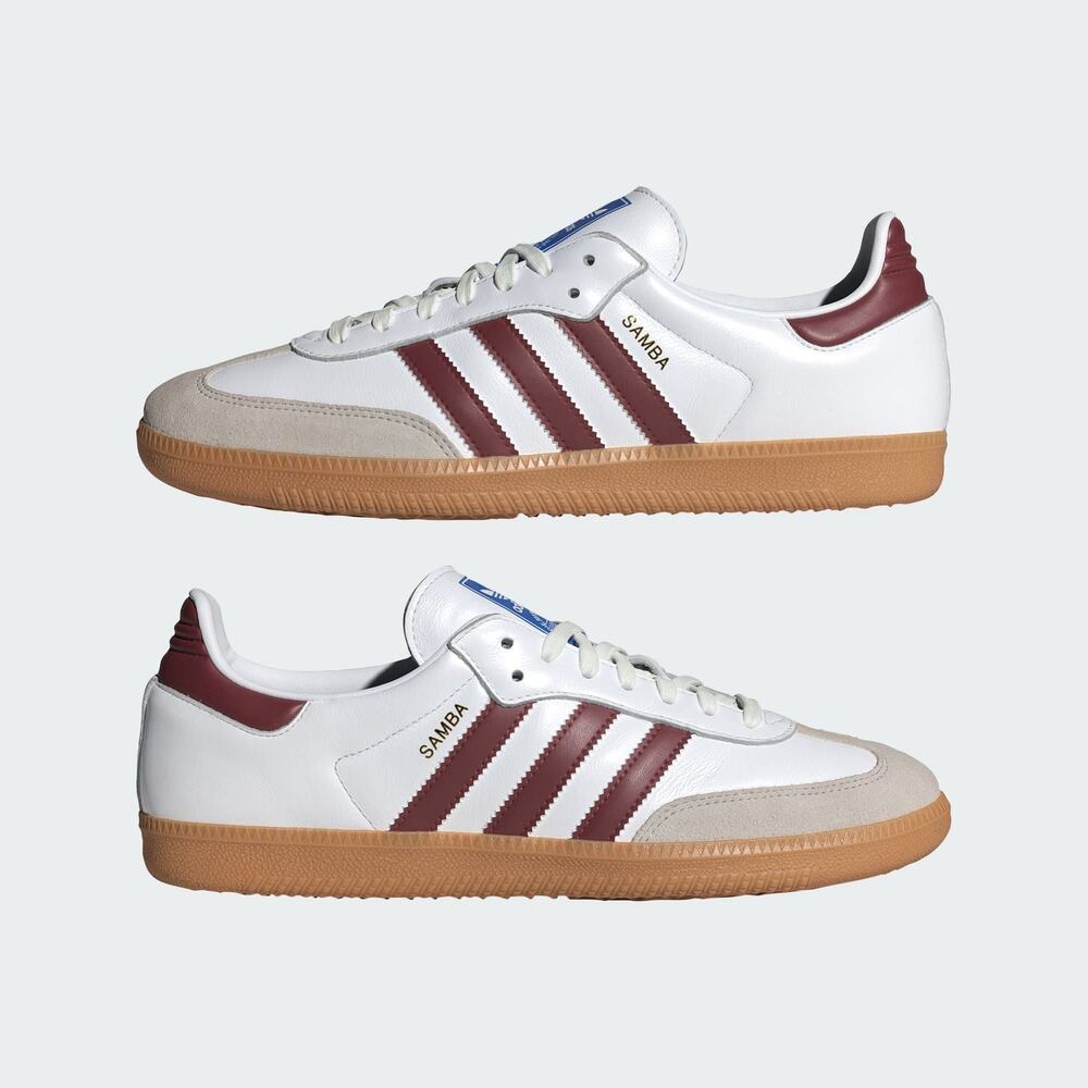 NWT Adidas Samba OG Burgundy Red White Gum Sneakers 14 Men IF3813 Retro